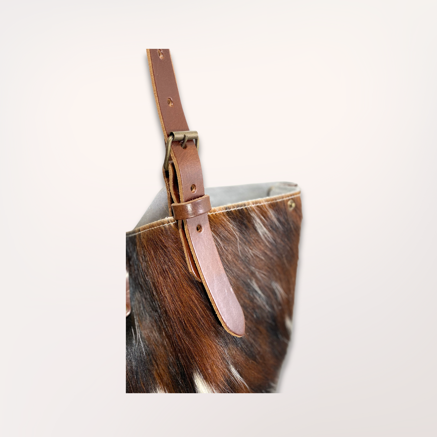 SAC CABAS PEAU DE VACHE NATURELLE NORMANDE #13/106