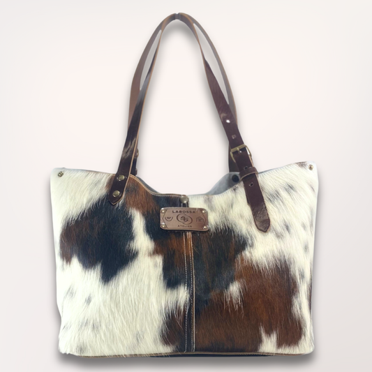 SAC CABAS PEAU DE VACHE NATURELLE NORMANDE #13/110