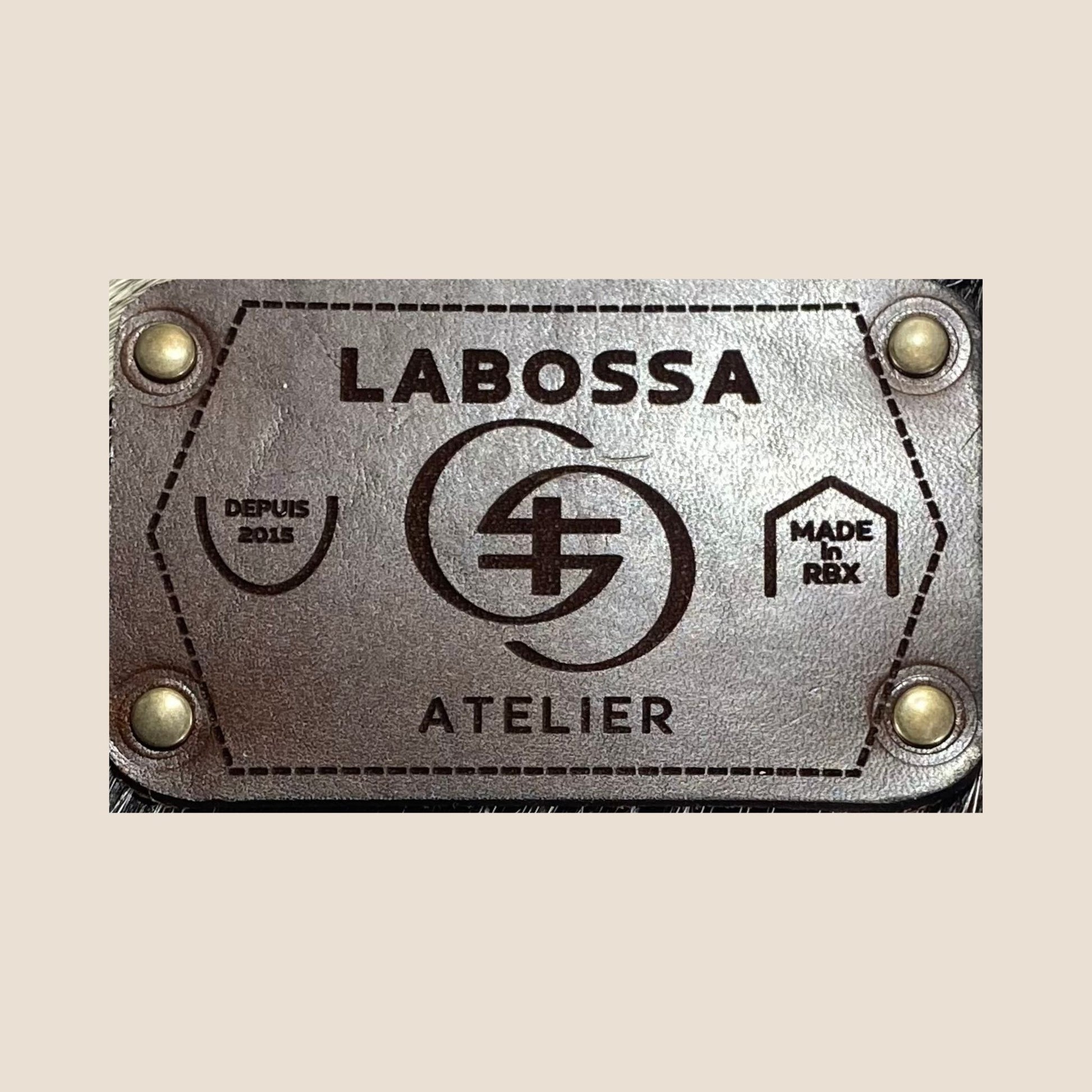 Patch extérieur cabas peau de vache Normande #13/126 | Labossa Atelier