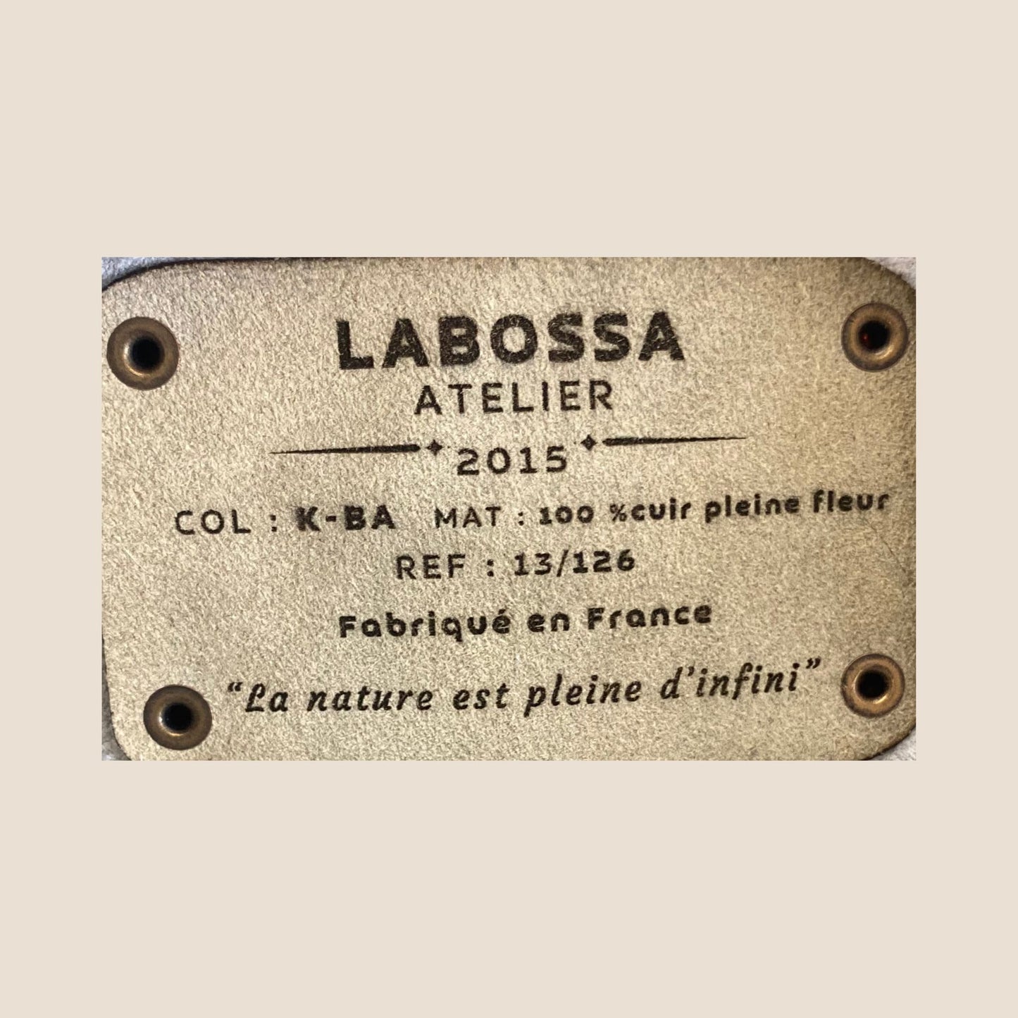 Patch intérieur et numérotation #13/126 – cabas Normande | Labossa Atelier