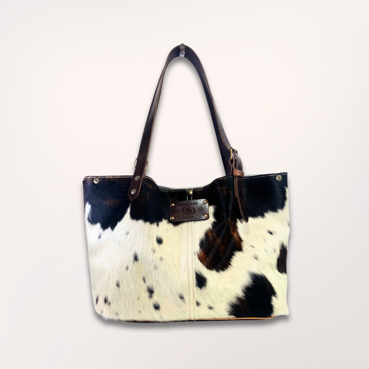 SAC CABAS PEAU DE VACHE NATURELLE NORMANDE 27/040