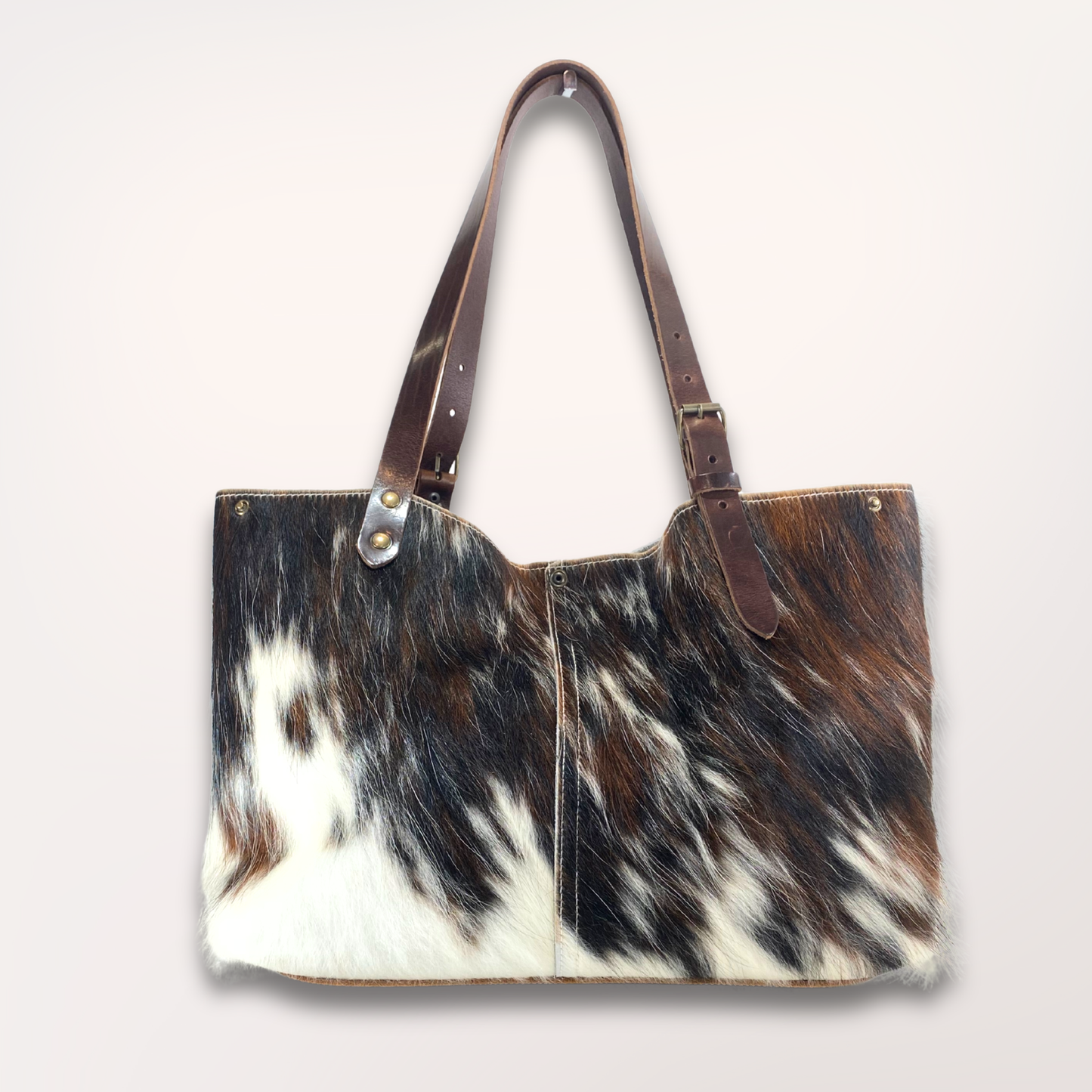 SAC CABAS PEAU DE VACHE NATURELLE NORMANDE #27/049