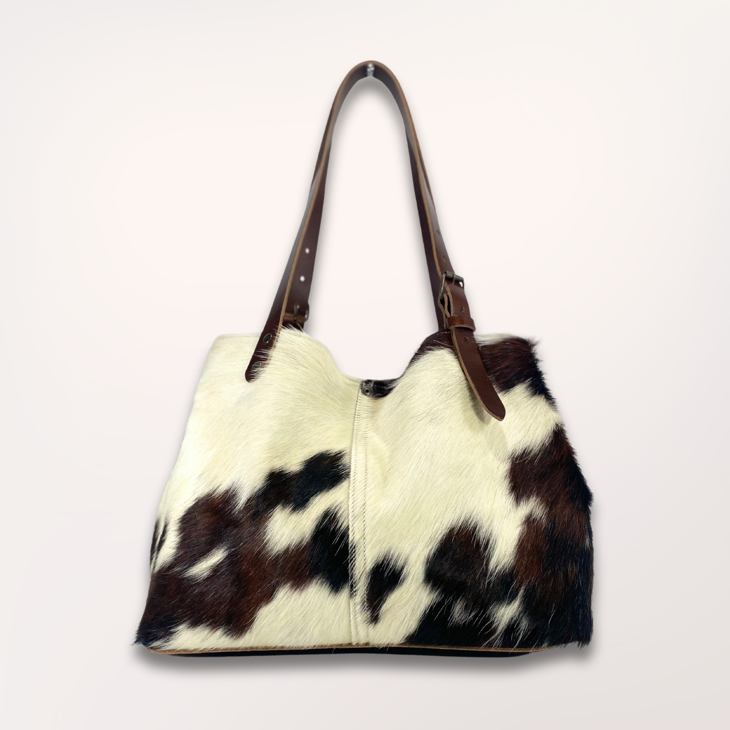 SAC CABAS PEAU DE VACHE NATURELLE NORMANDE #27/057