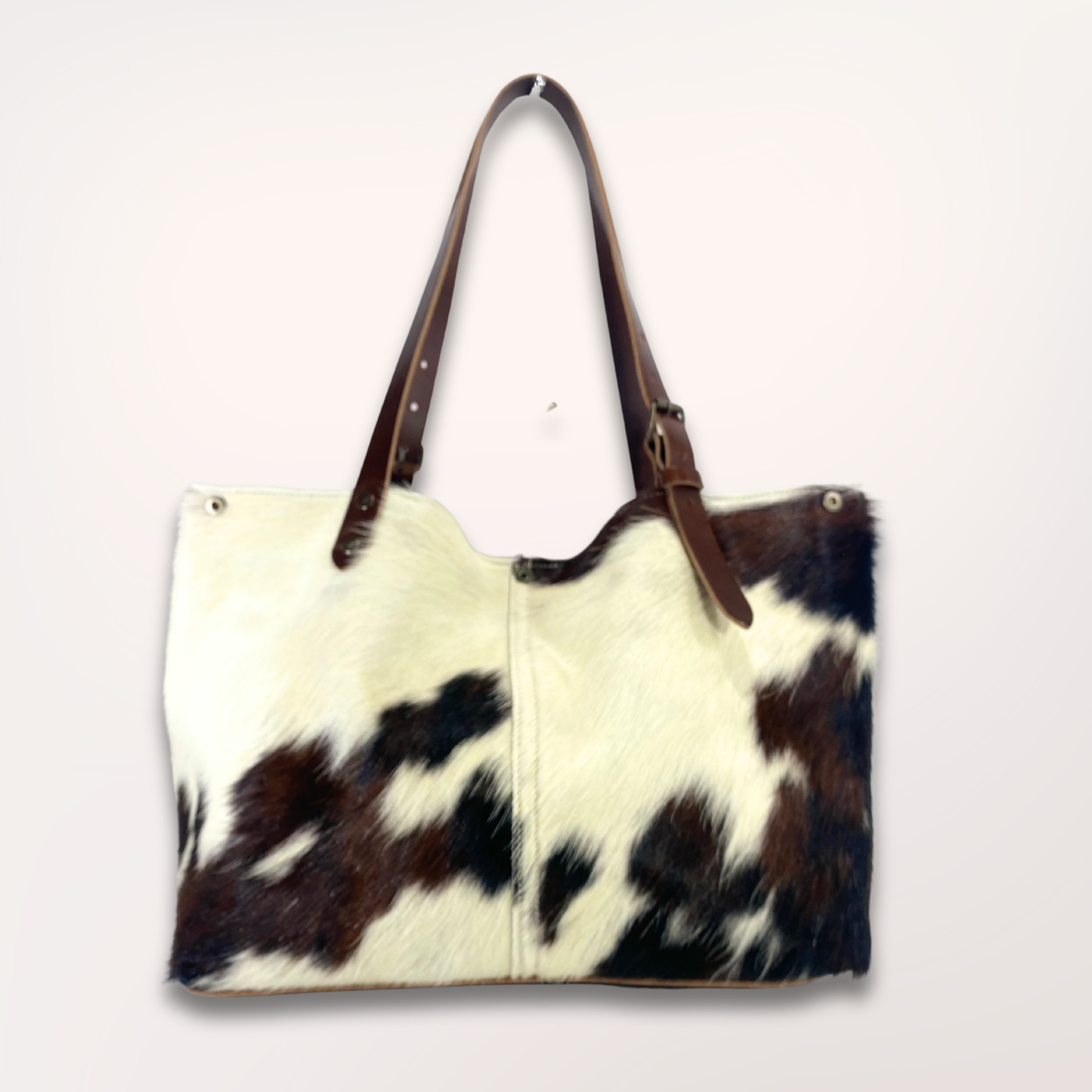 SAC CABAS PEAU DE VACHE NATURELLE NORMANDE #27/057