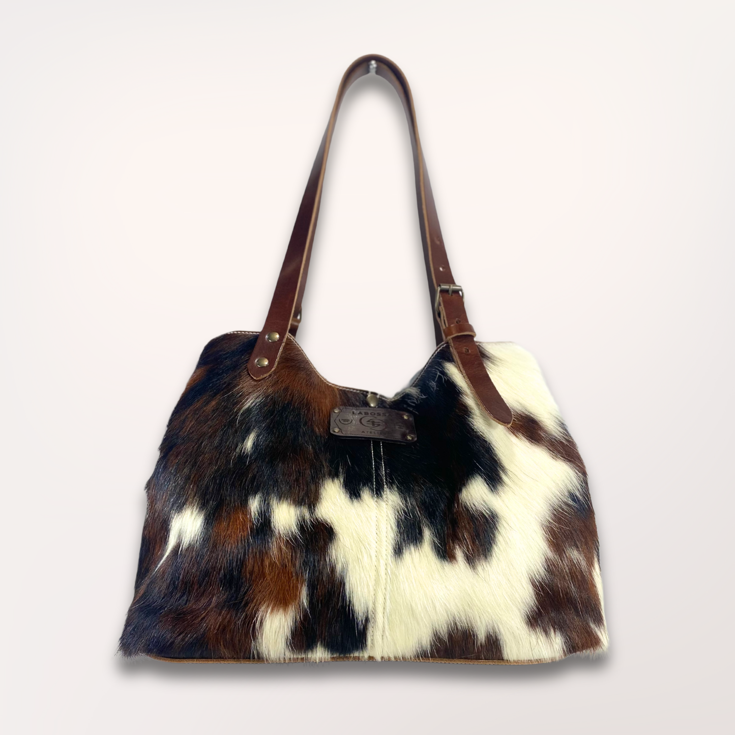 SAC CABAS PEAU DE VACHE NATURELLE NORMANDE #27/057