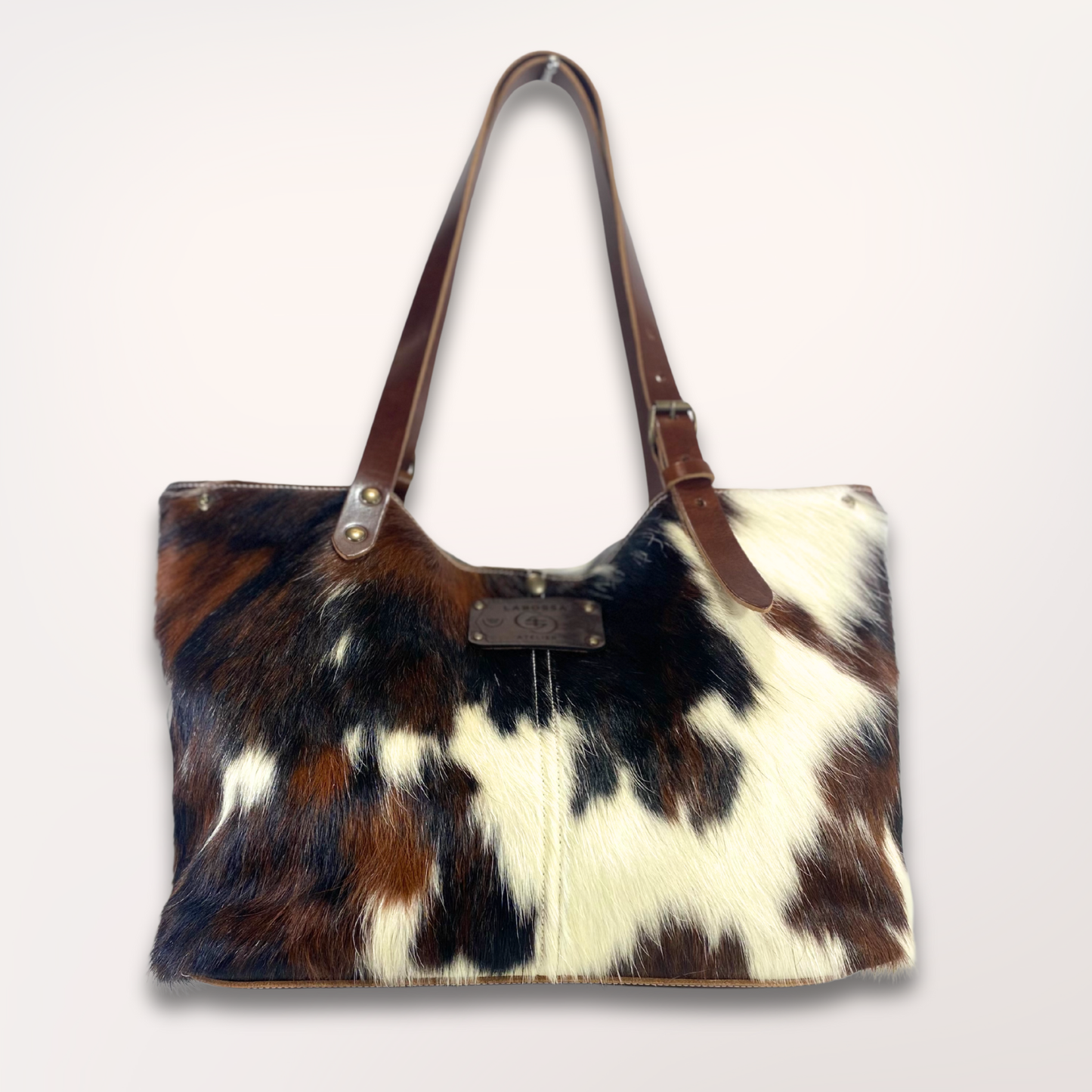 SAC CABAS PEAU DE VACHE NATURELLE NORMANDE #27/057