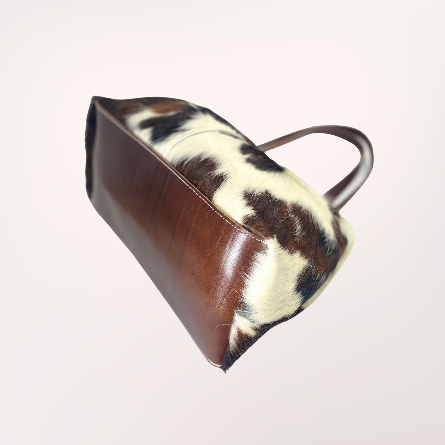 SAC CABAS PEAU DE VACHE NATURELLE NORMANDE #27/057