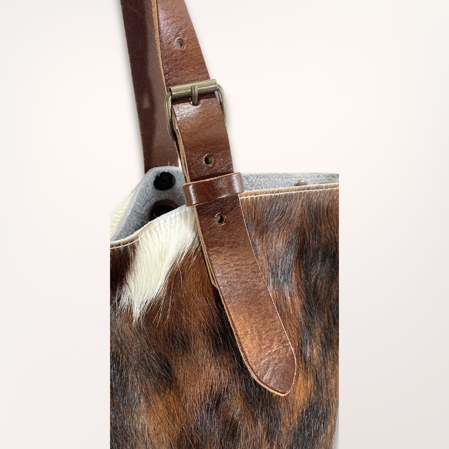 NORMANDY NATURAL COWHIDE TOTE BAG #27/057 