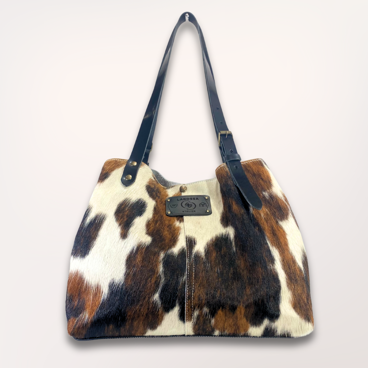 SAC CABAS PEAU DE VACHE NATURELLE NORMANDE #27/066