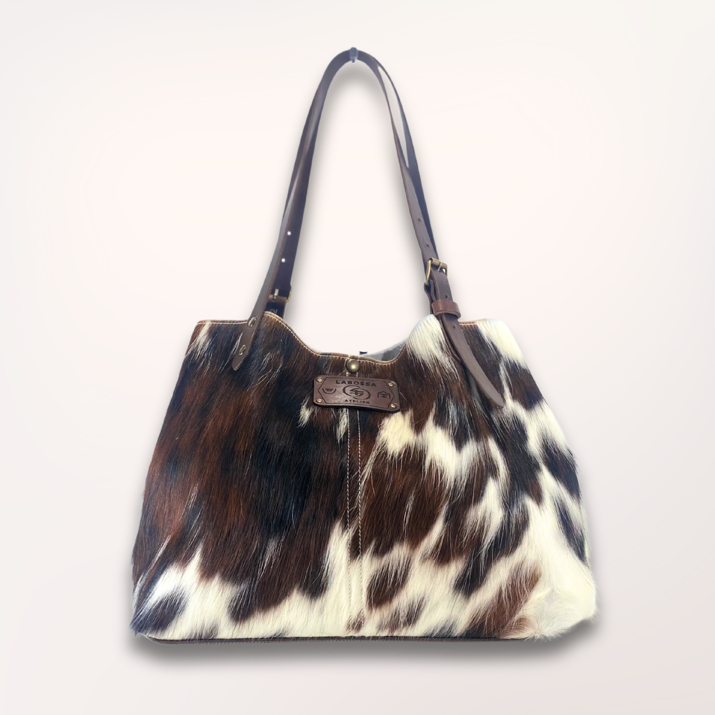 SAC CABAS PEAU DE VACHE NATURELLE NORMANDE #27/104