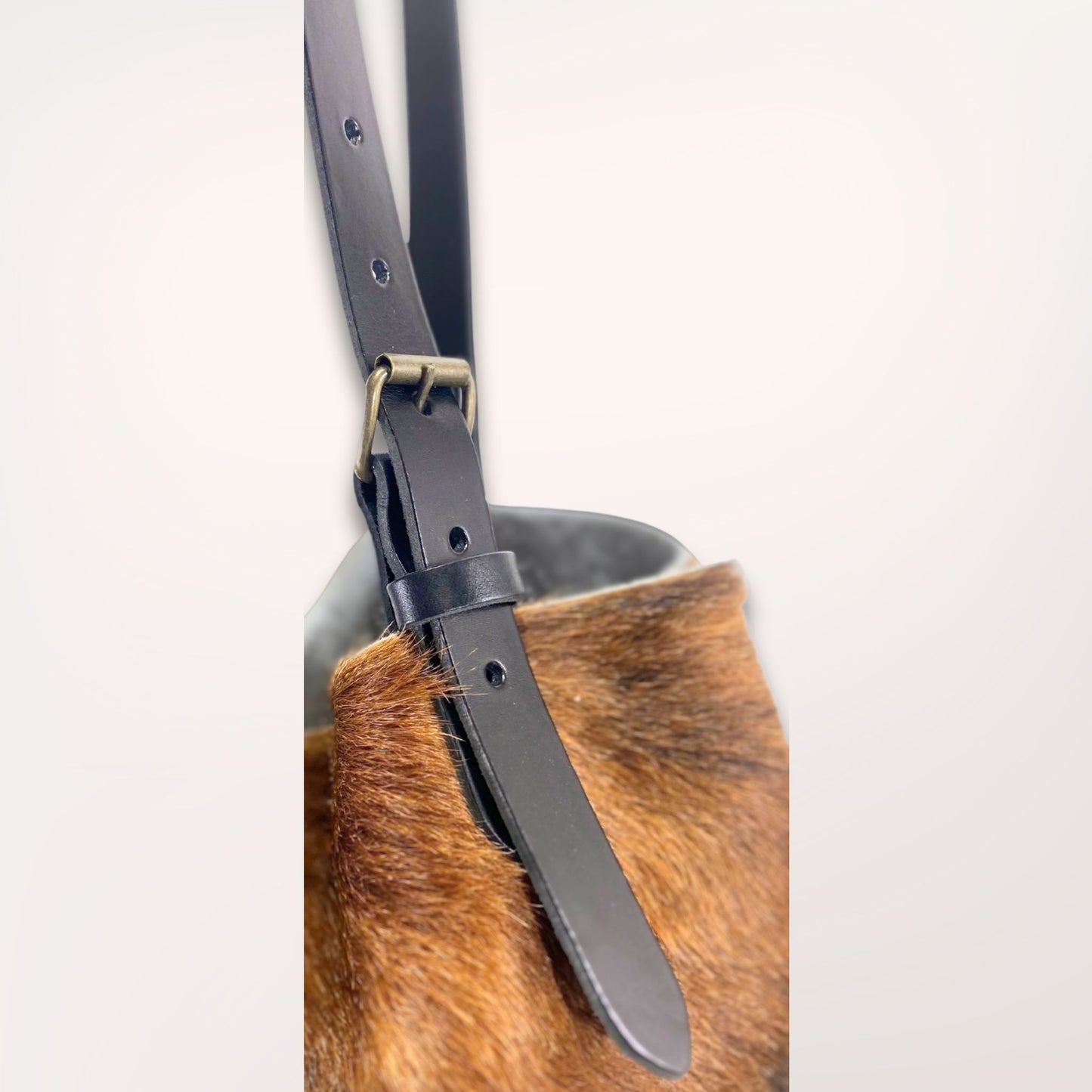 SAC CABAS PEAU DE VACHE NATURELLE NORMANDE #27/108