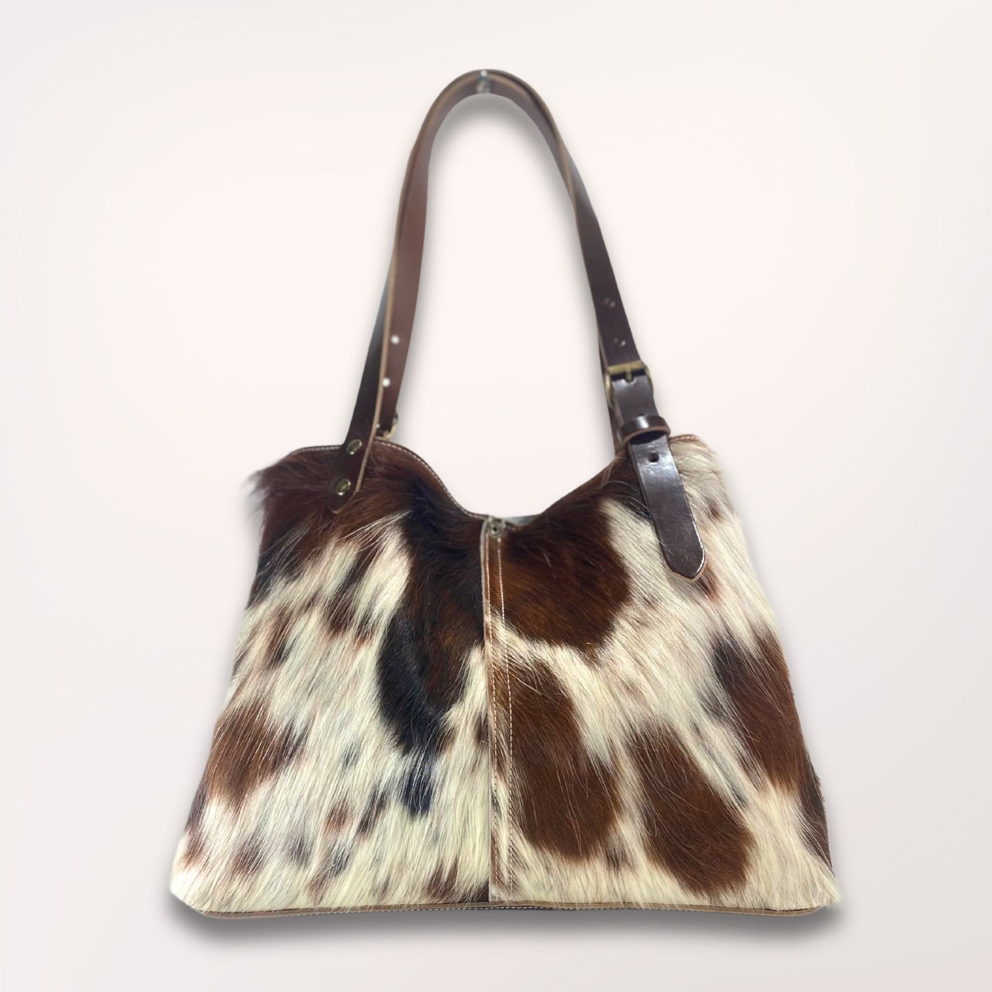 SAC CABAS PEAU DE VACHE NATURELLE NORMANDE #27/114