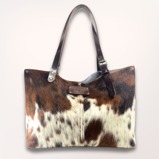 SAC CABAS PEAU DE VACHE NATURELLE NORMANDE #27/114