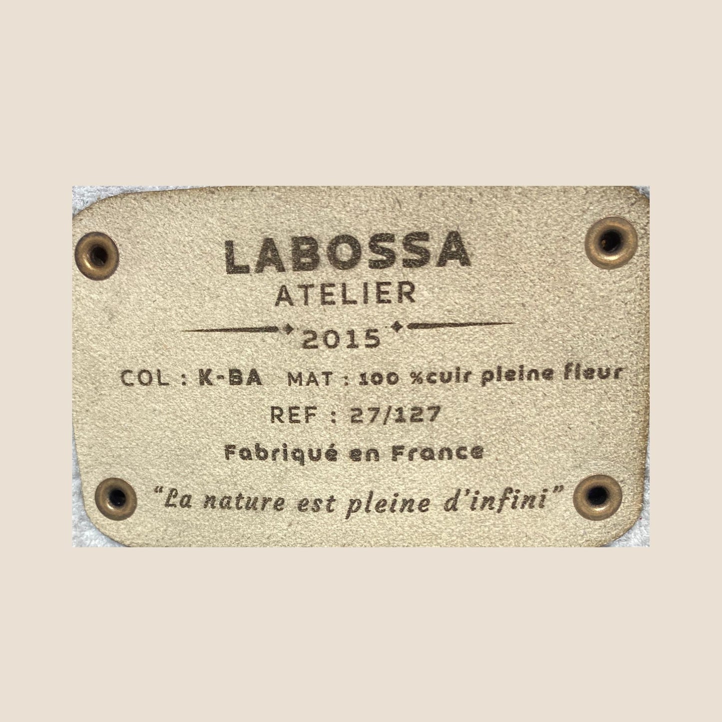 cabas peau de vache naturelle 27127 patch interieur