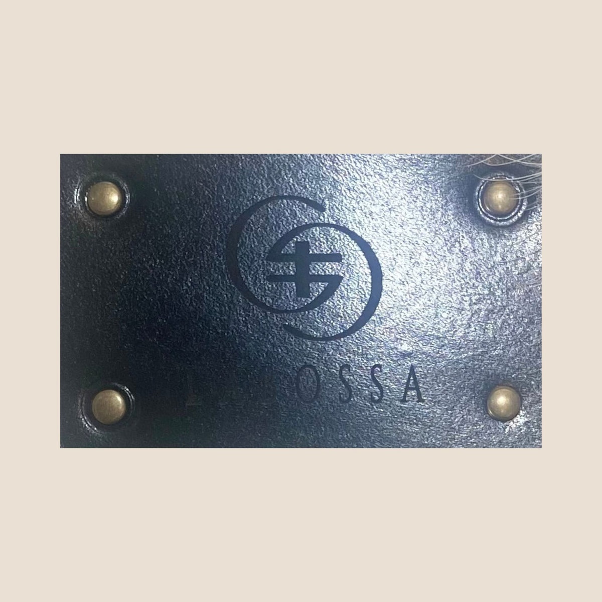 Cabas Holstein #27/158, détail du patch extérieur en cuir noir