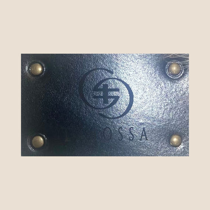 Cabas Holstein #27/158, détail du patch extérieur en cuir noir
