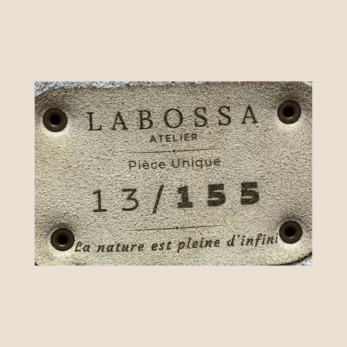 Détail du patch intérieur du cabas Montbéliarde #13/155