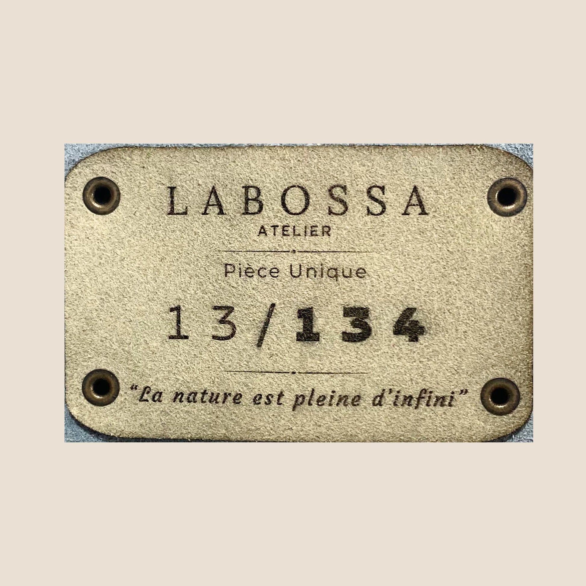 Patch intérieur du cabas Brown Swiss #13/134 – Labossa Atelier