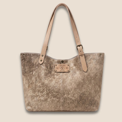abas peau de vache Brown Swiss naturelle #13/134 – vue de face – Labossa Atelier