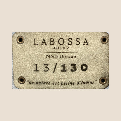 Patch intérieur en cuir noir du cabas Holstein #13/130 – Modèle unique - Labossa Atelier