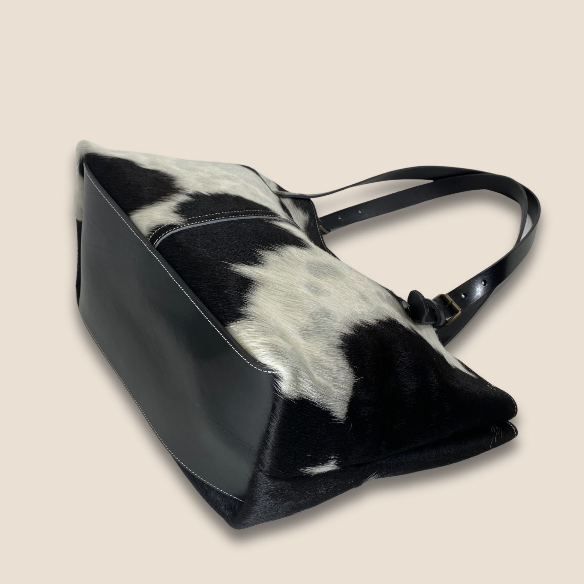 Fond en cuir noir pleine fleur du cabas Holstein #13/128 – renfort 3 mm – Labossa Atelier