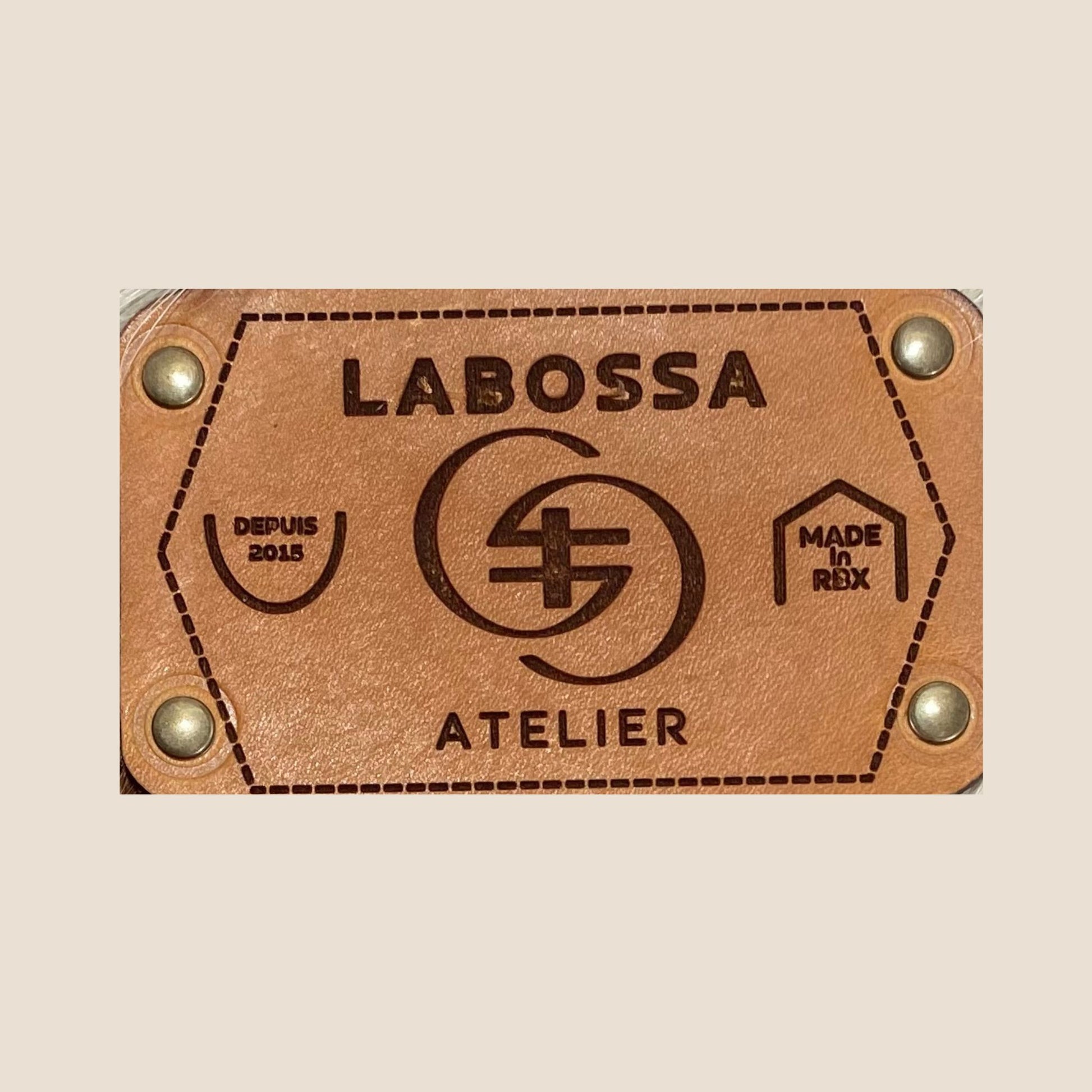 Patch extérieur – cabas peau de vache Montbéliarde Labossa Atelier
