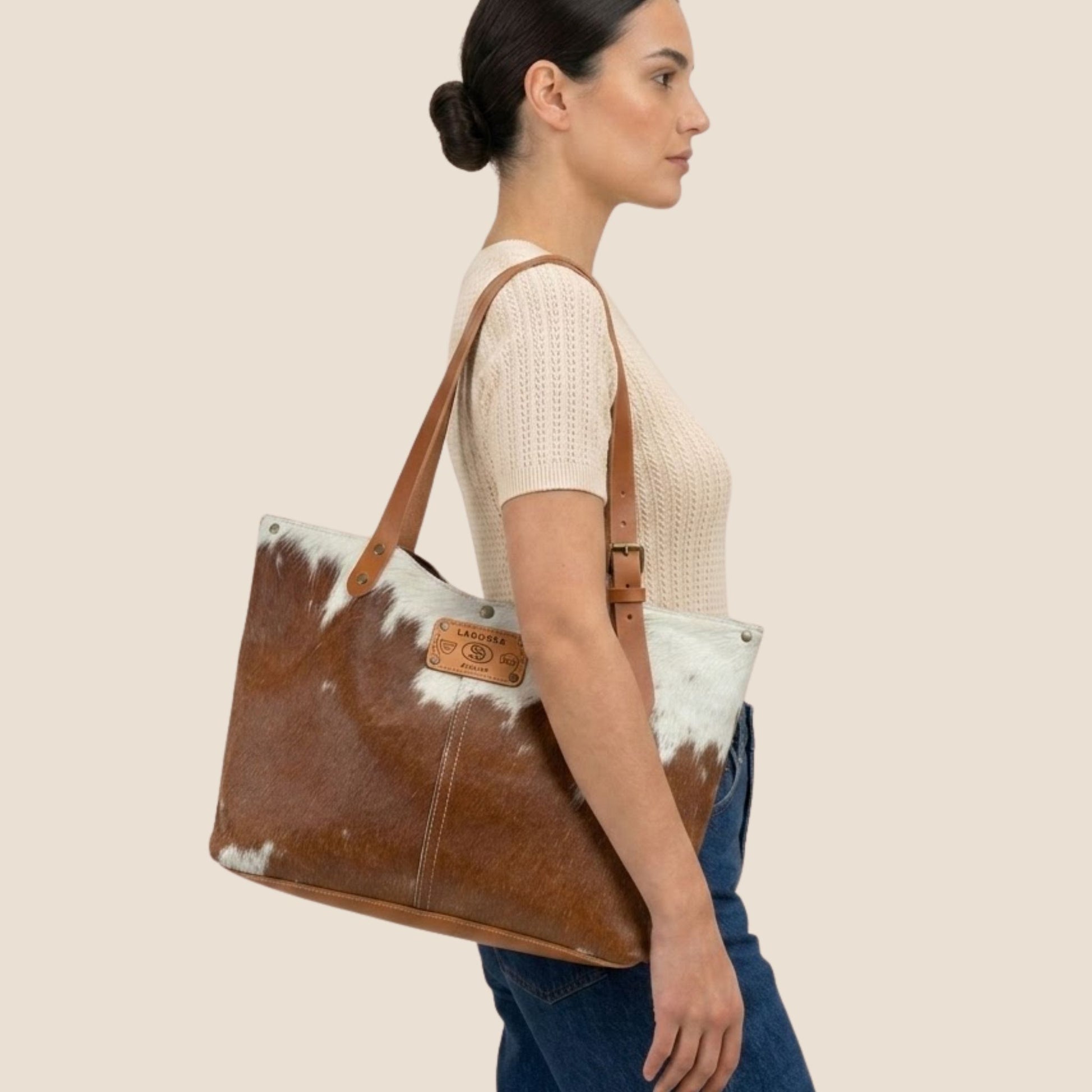Cabas Montbéliarde N°27/133 porté à l'épaule – édition limitée Labossa Atelier