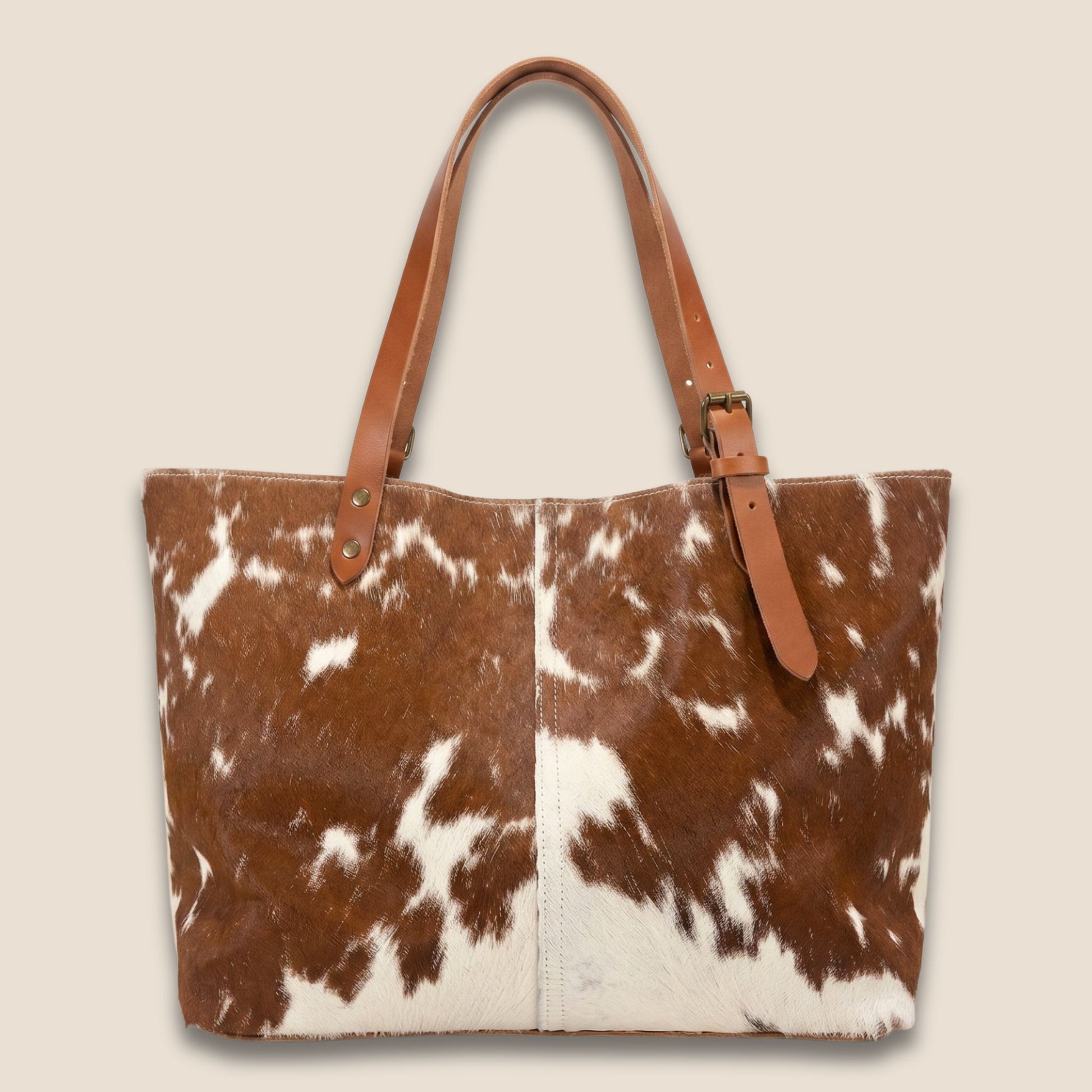 Cabas peau de vache Montbéliarde N°13/129 – vue de dos – Labossa Atelier
