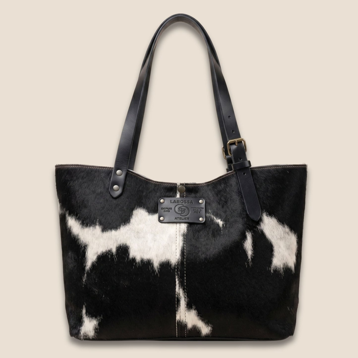 Cabas peau de vache Holstein #27/129 — vue de face