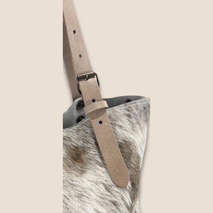 BROWN SWISS NATURAL COWHIDE TOTE BAG #13/072