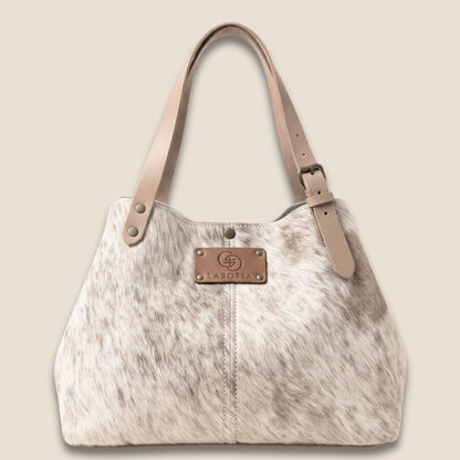 Cabas Brown Swiss beige #27/145 vu de face, forme resserrée