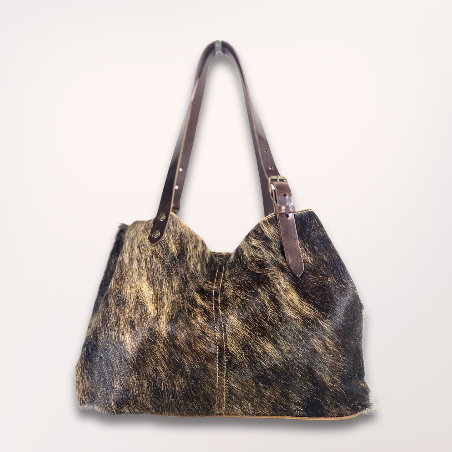 SAC CABAS PEAU DE VACHE NATURELLE SAÏNATA #13/051