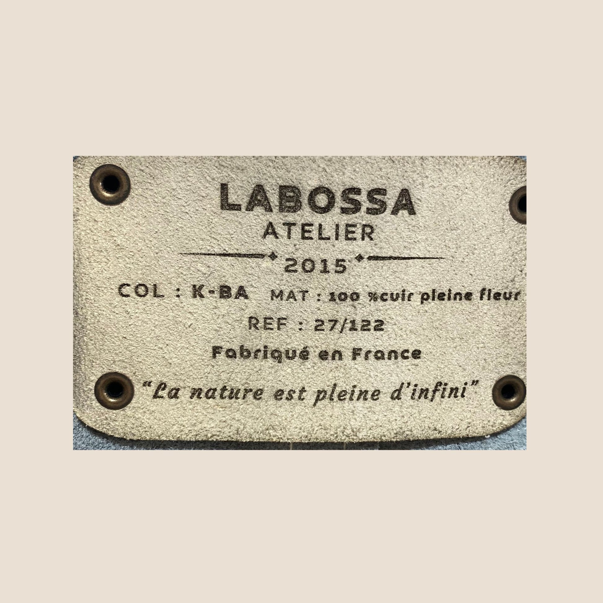 Cabas Labossa #27/122 – patch intérieur gravé, certificat d'authenticité édition limitée