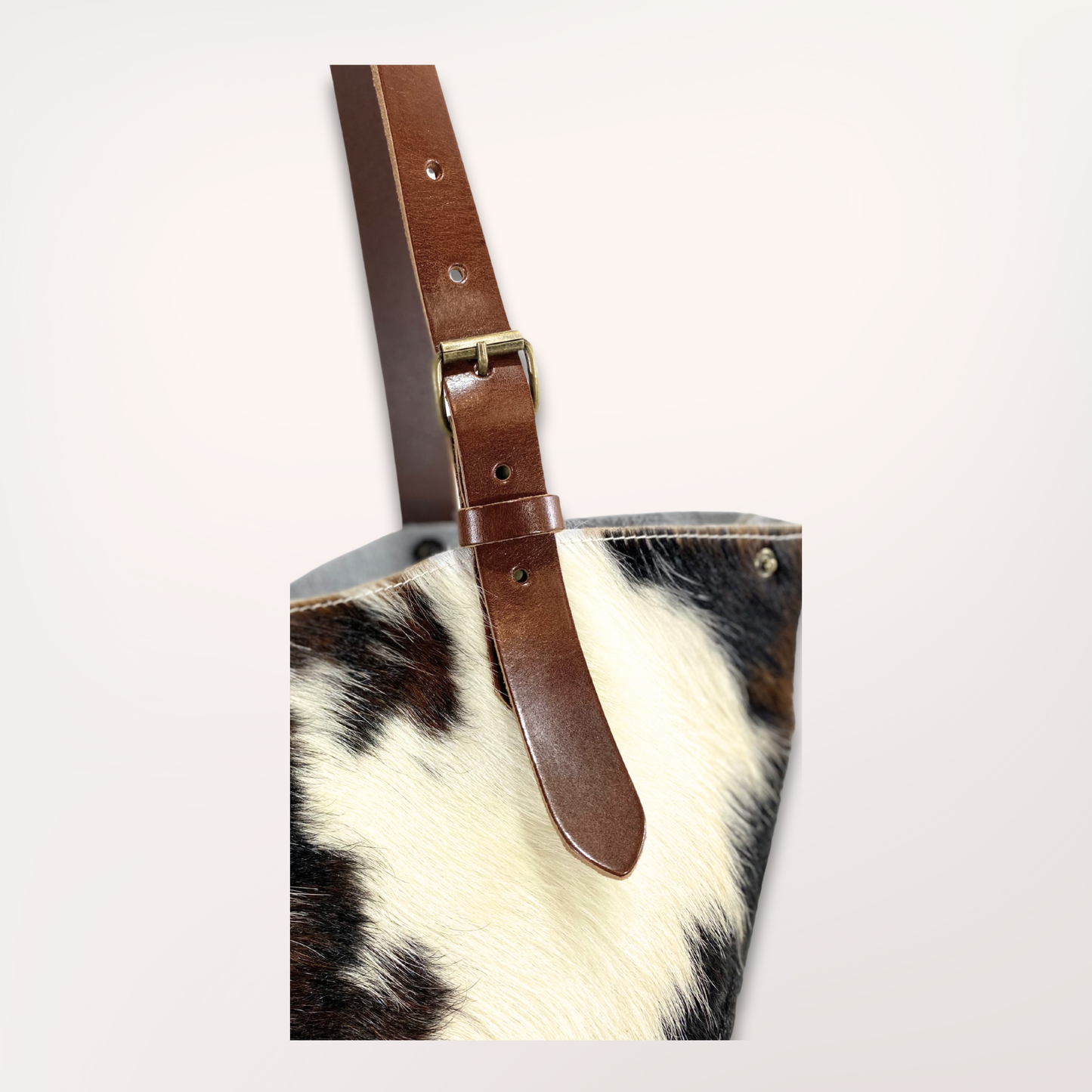 NORMANDY NATURAL COWHIDE TOTE BAG #27/057 