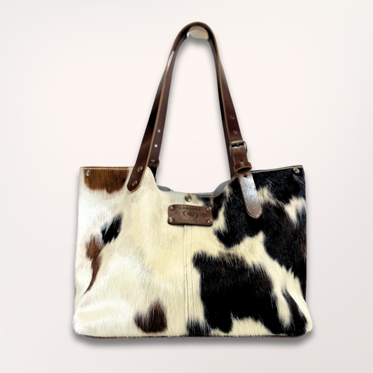 SAC CABAS PEAU DE VACHE NATURELLE NORMANDE #13/070