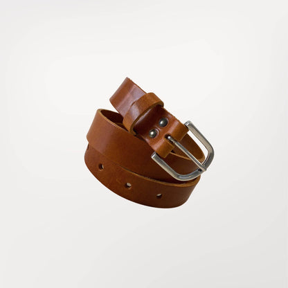 CEINTURE CUIR MARRON COGNAC 3 cm - Labossa Atelier