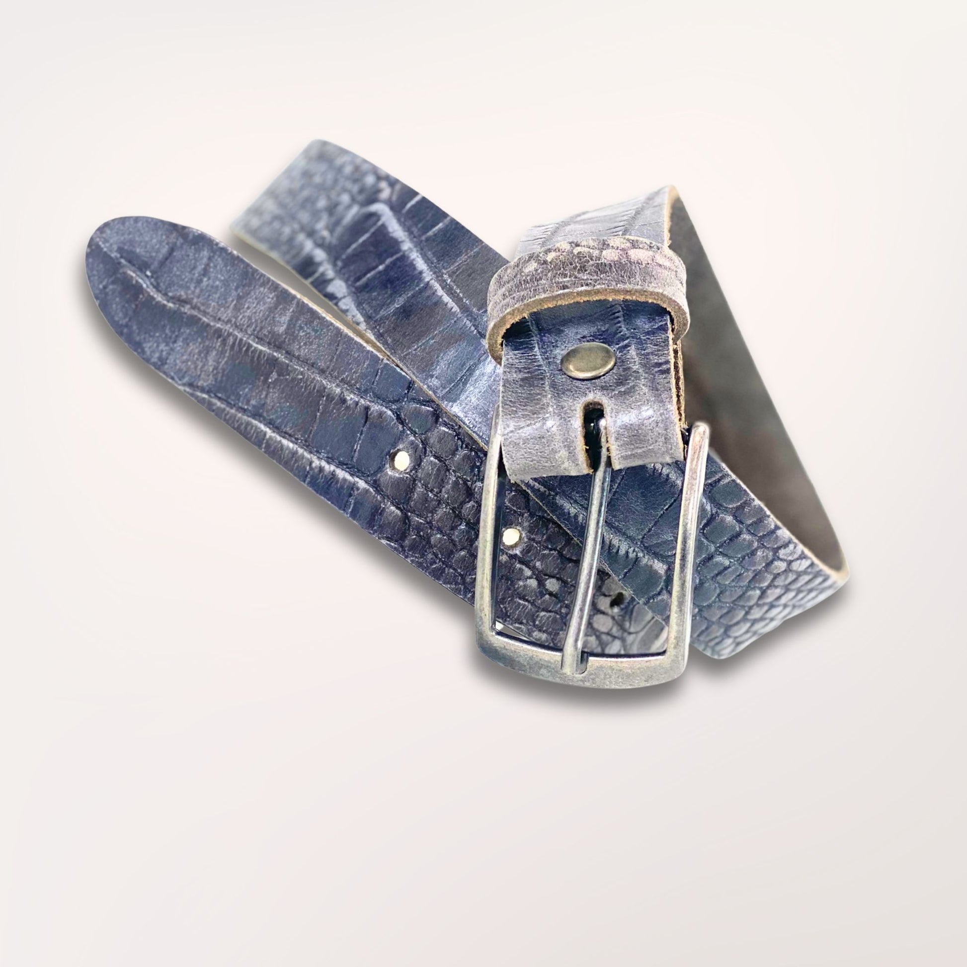 ceinture cuir primavera embossée enroulée- Atelier Labossa