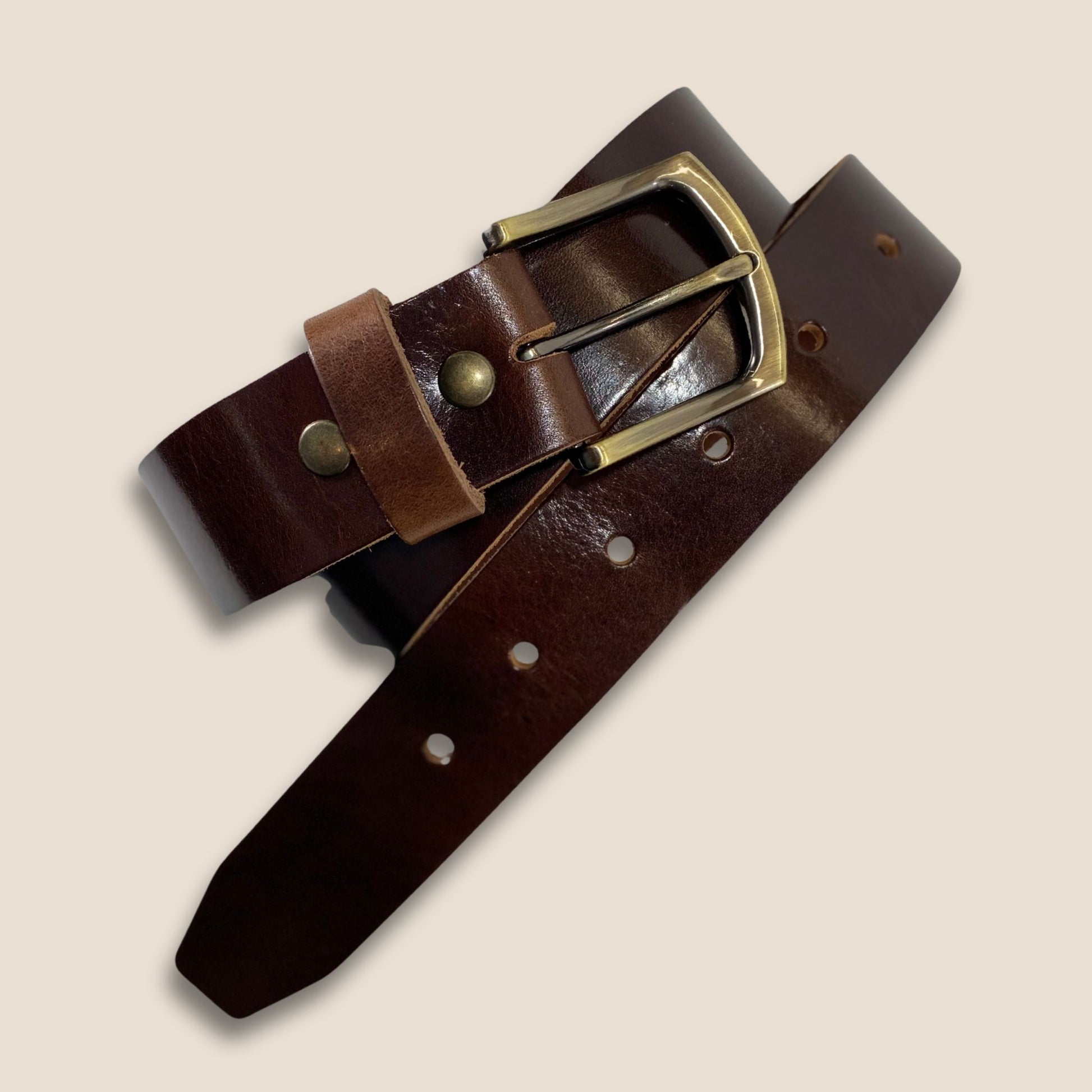 ceinture 40 mm primavera chocolat enroulée