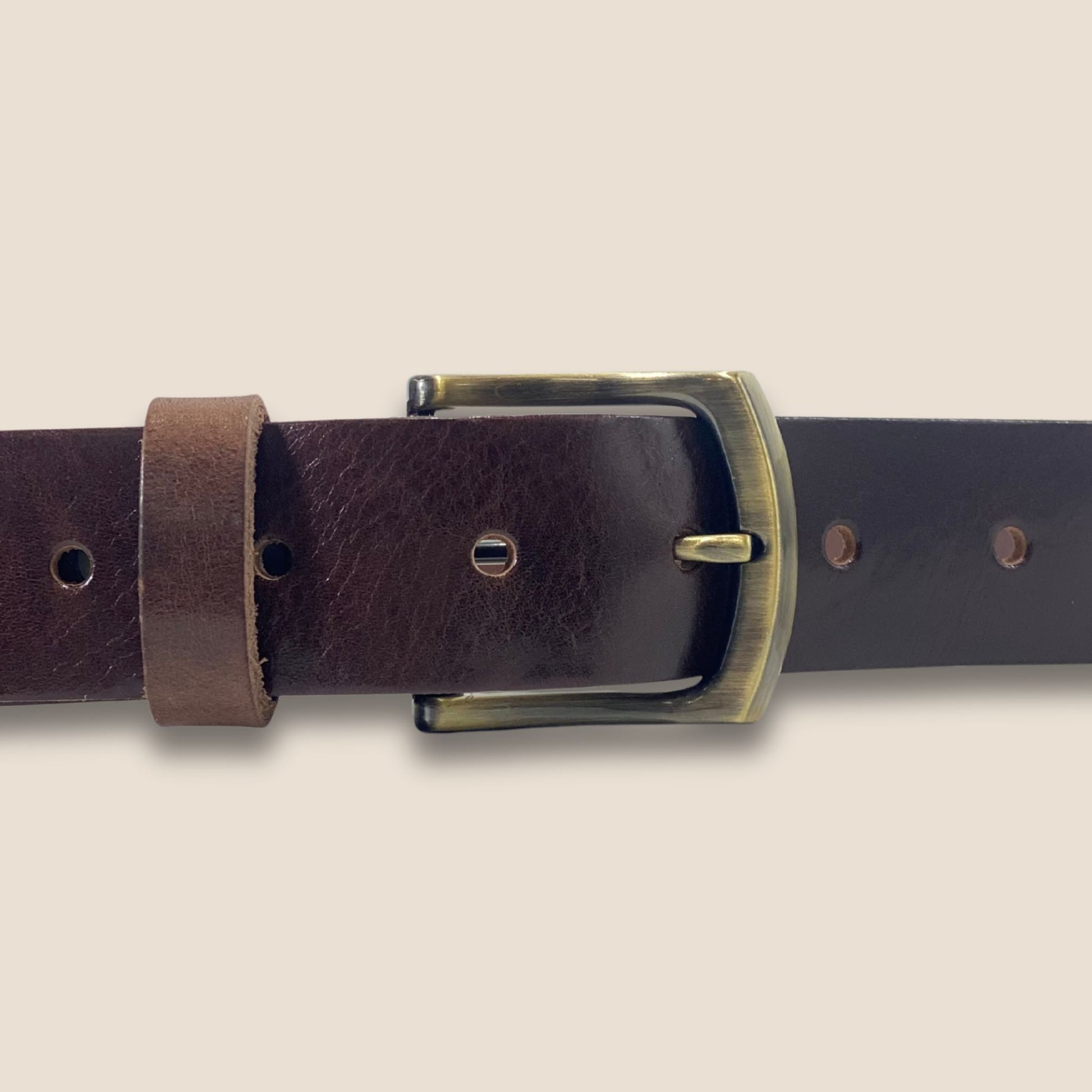 ceinture 40 mm primavera chocolat gros plan boulce