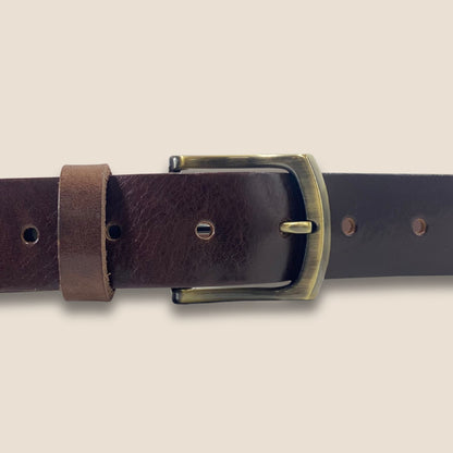ceinture 40 mm primavera chocolat gros plan boulce
