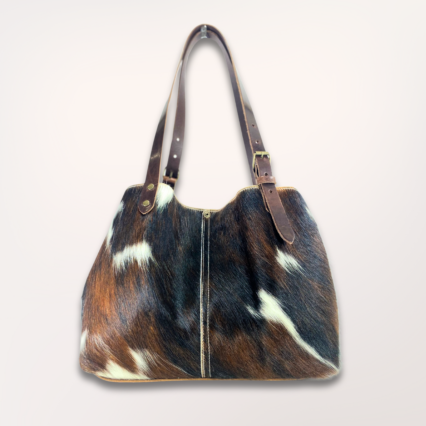 SAC CABAS PEAU DE VACHE NATURELLE NORMANDE #13/047