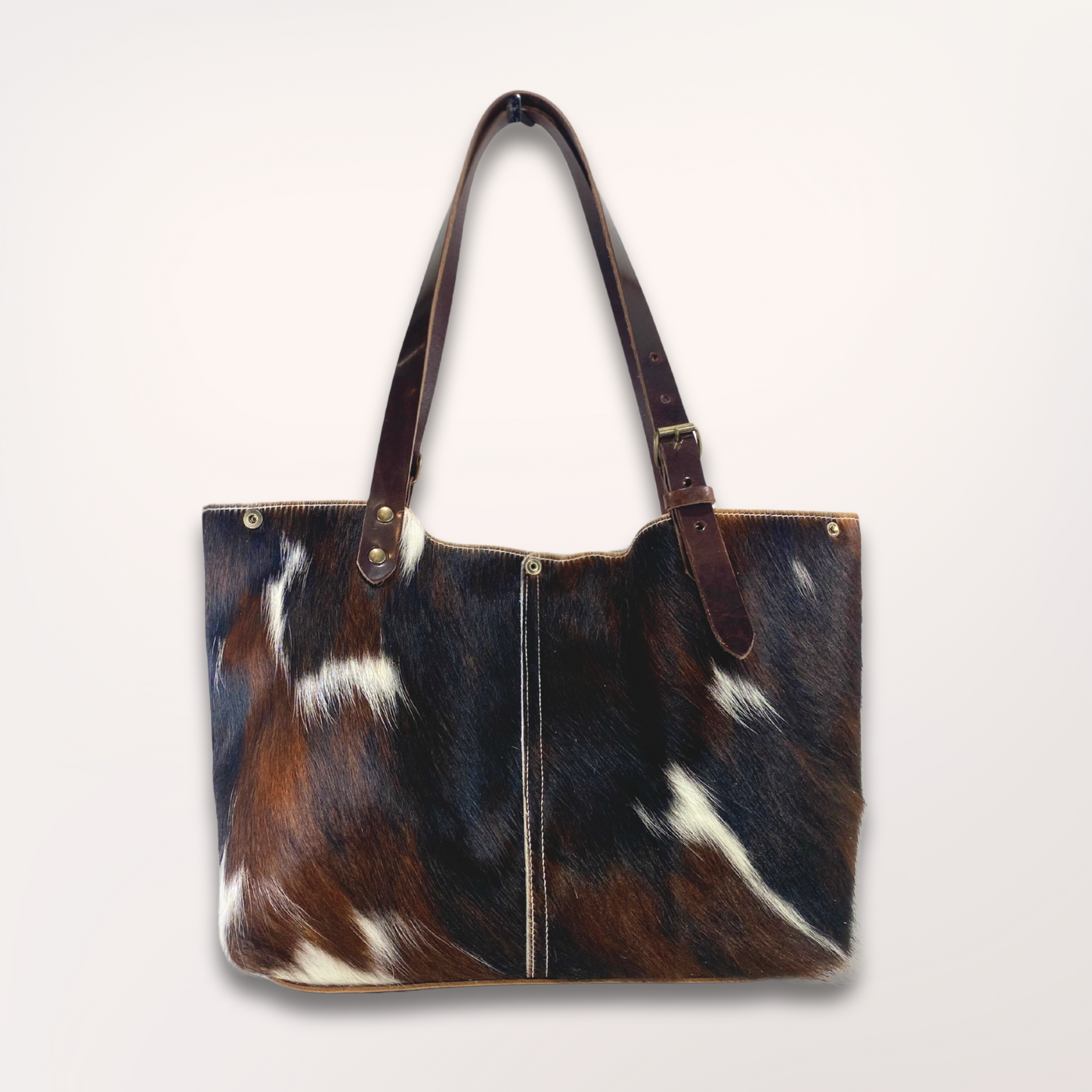 SAC CABAS PEAU DE VACHE NATURELLE NORMANDE #13/047