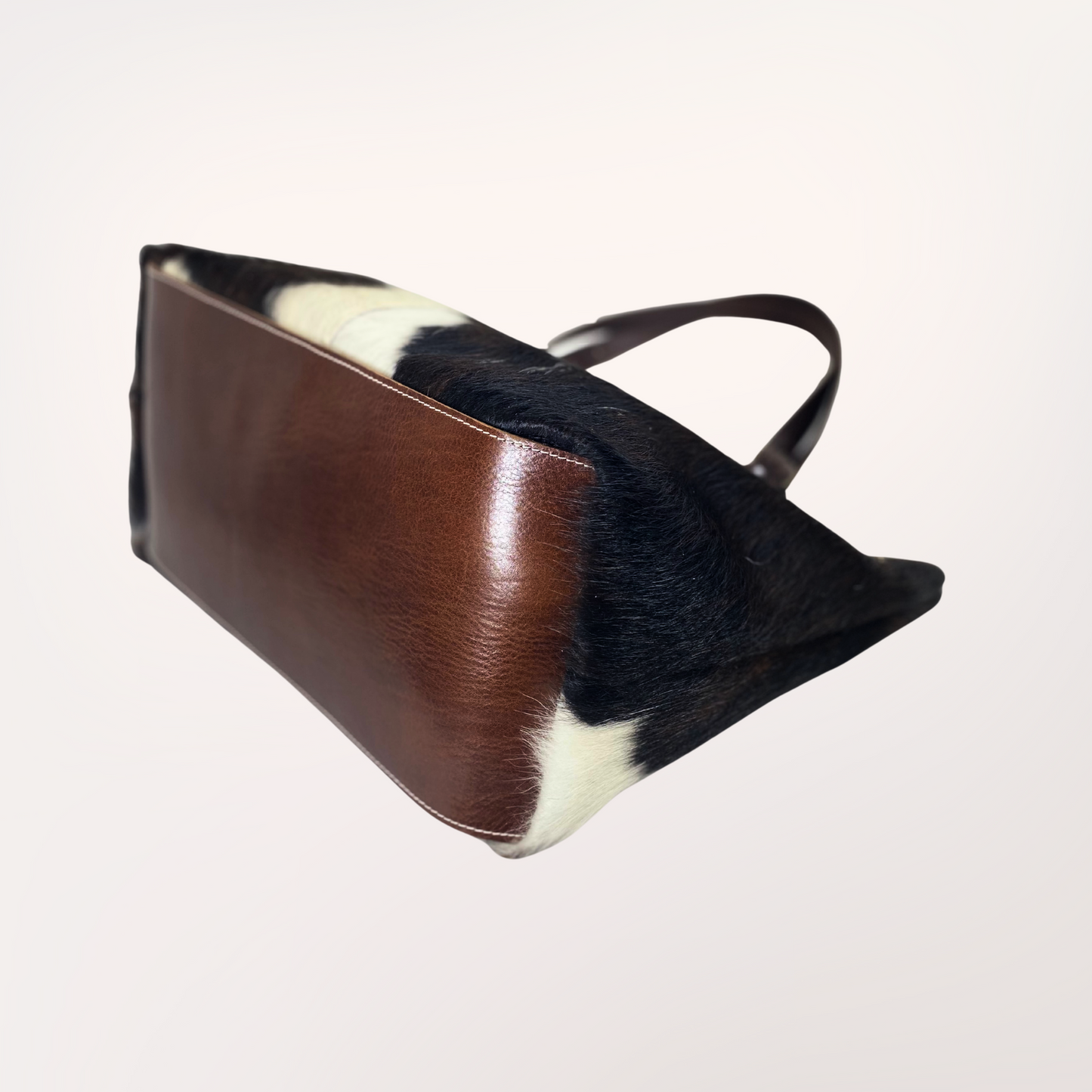 SAC CABAS PEAU DE VACHE NATURELLE NORMANDE #13/047
