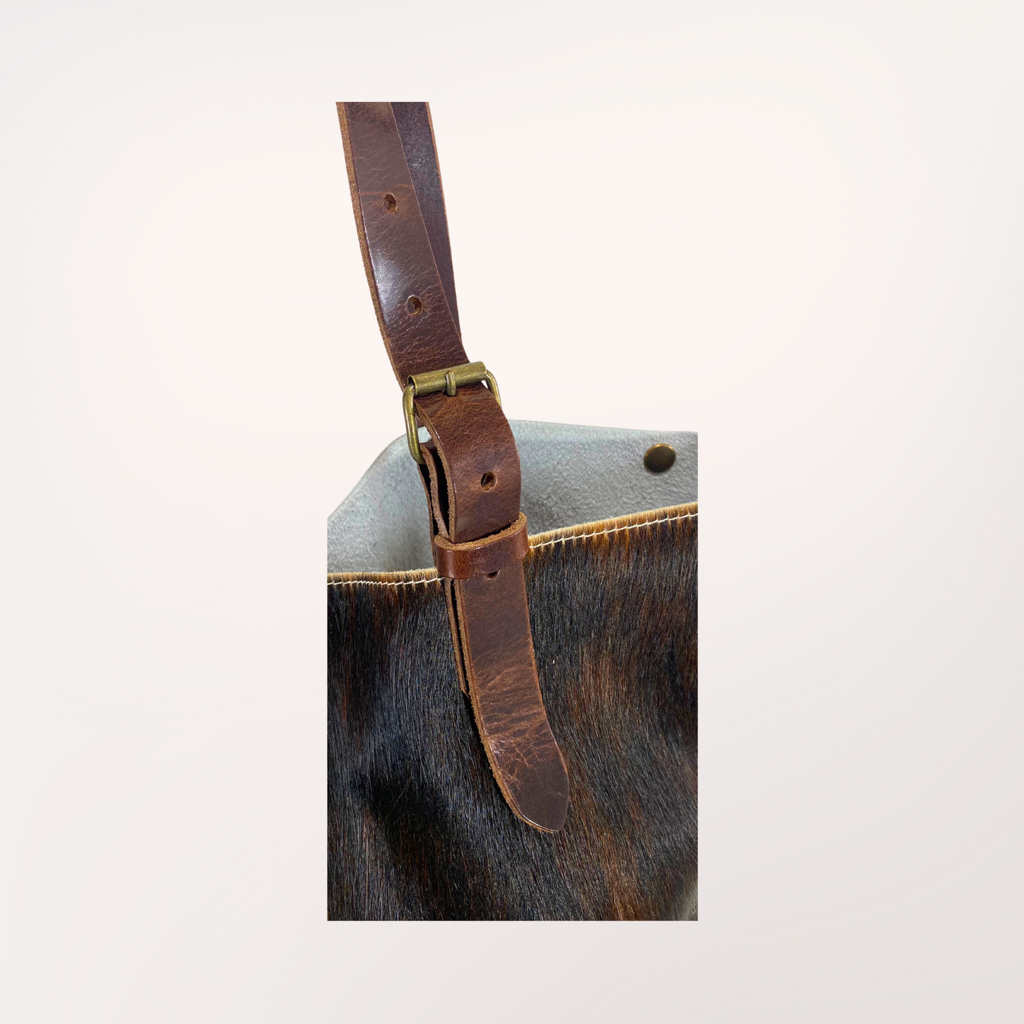 SAC CABAS PEAU DE VACHE NATURELLE NORMANDE #13/047