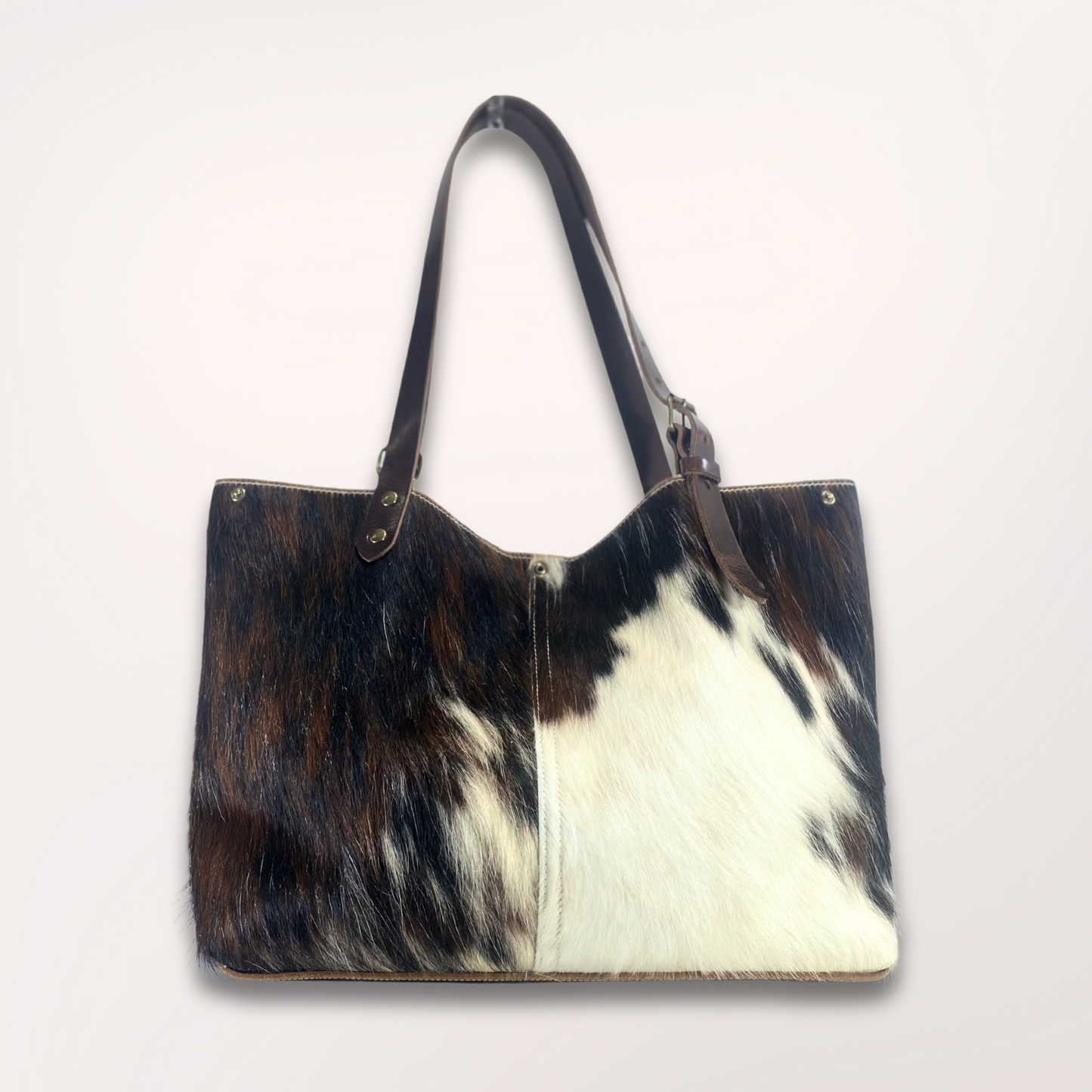 SAC CABAS PEAU DE VACHE NATURELLE NORMANDE #27/050