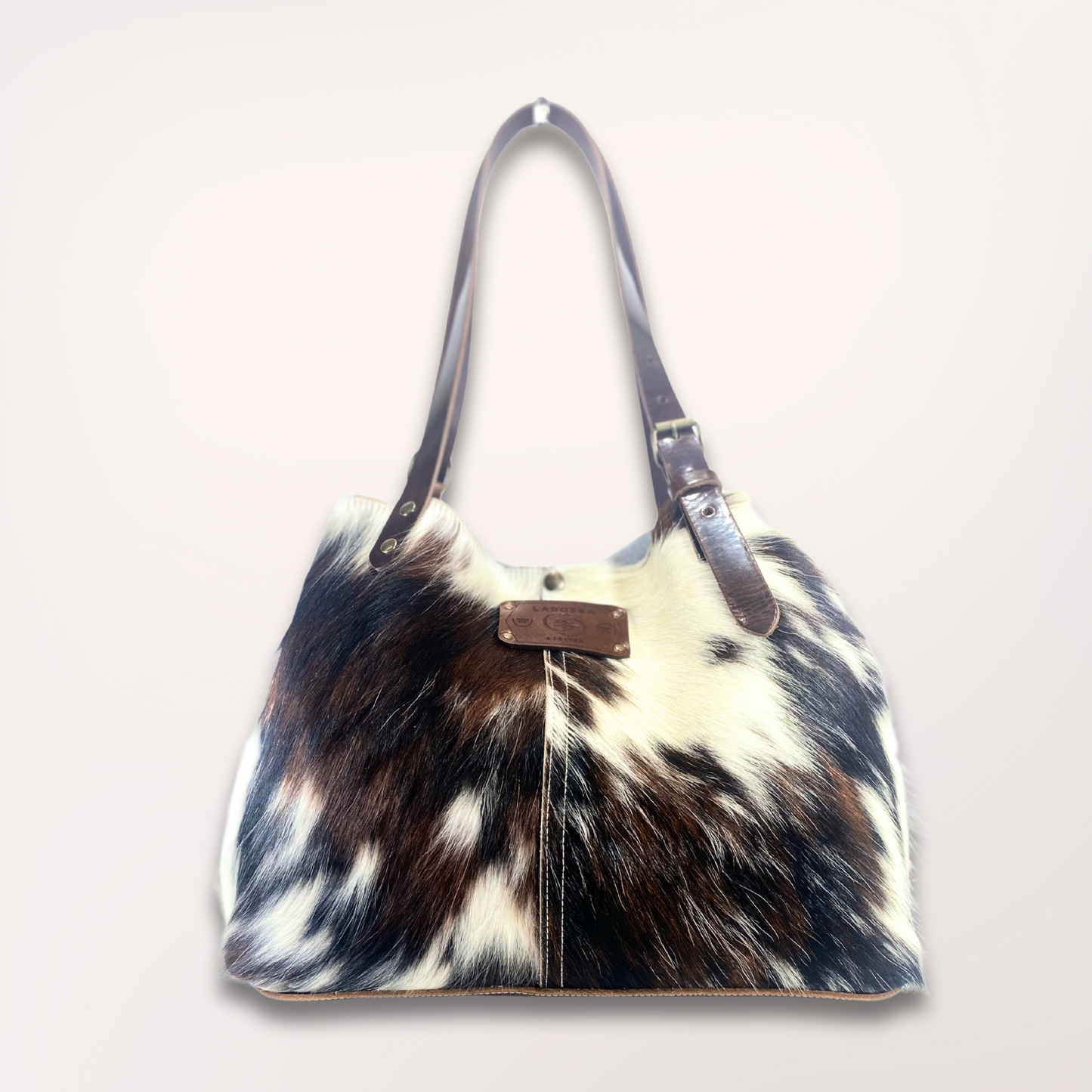 SAC CABAS PEAU DE VACHE NATURELLE NORMANDE #27/050
