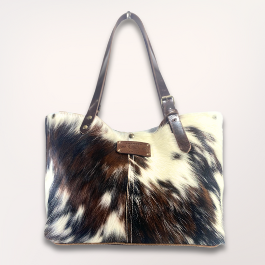 SAC CABAS PEAU DE VACHE NATURELLE NORMANDE #27/050