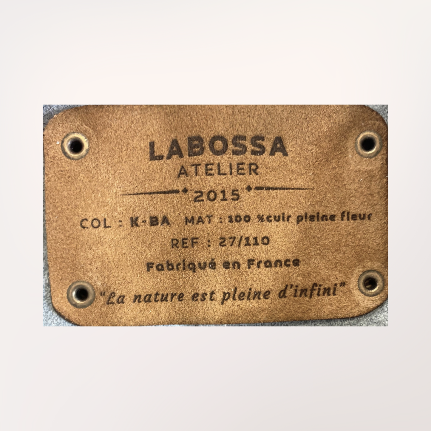 SAC CABAS PEAU DE VACHE NATURELLE VOSGIENNE #27/110