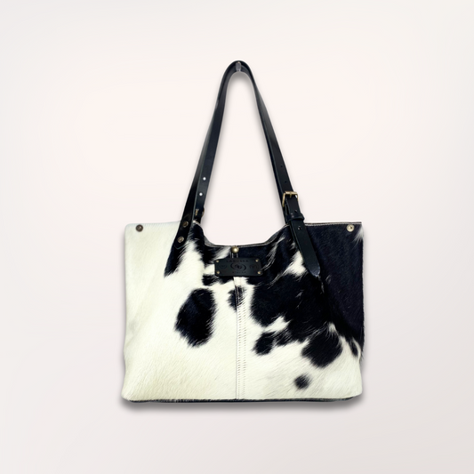 SAC CABAS PEAU DE VACHE HOLSTEIN 13/038