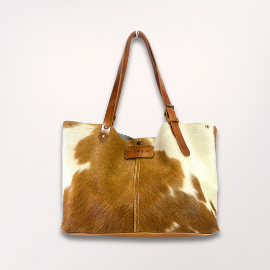 SAC CABAS PEAU DE VACHE NATURELLE MONTBELIARDE 3